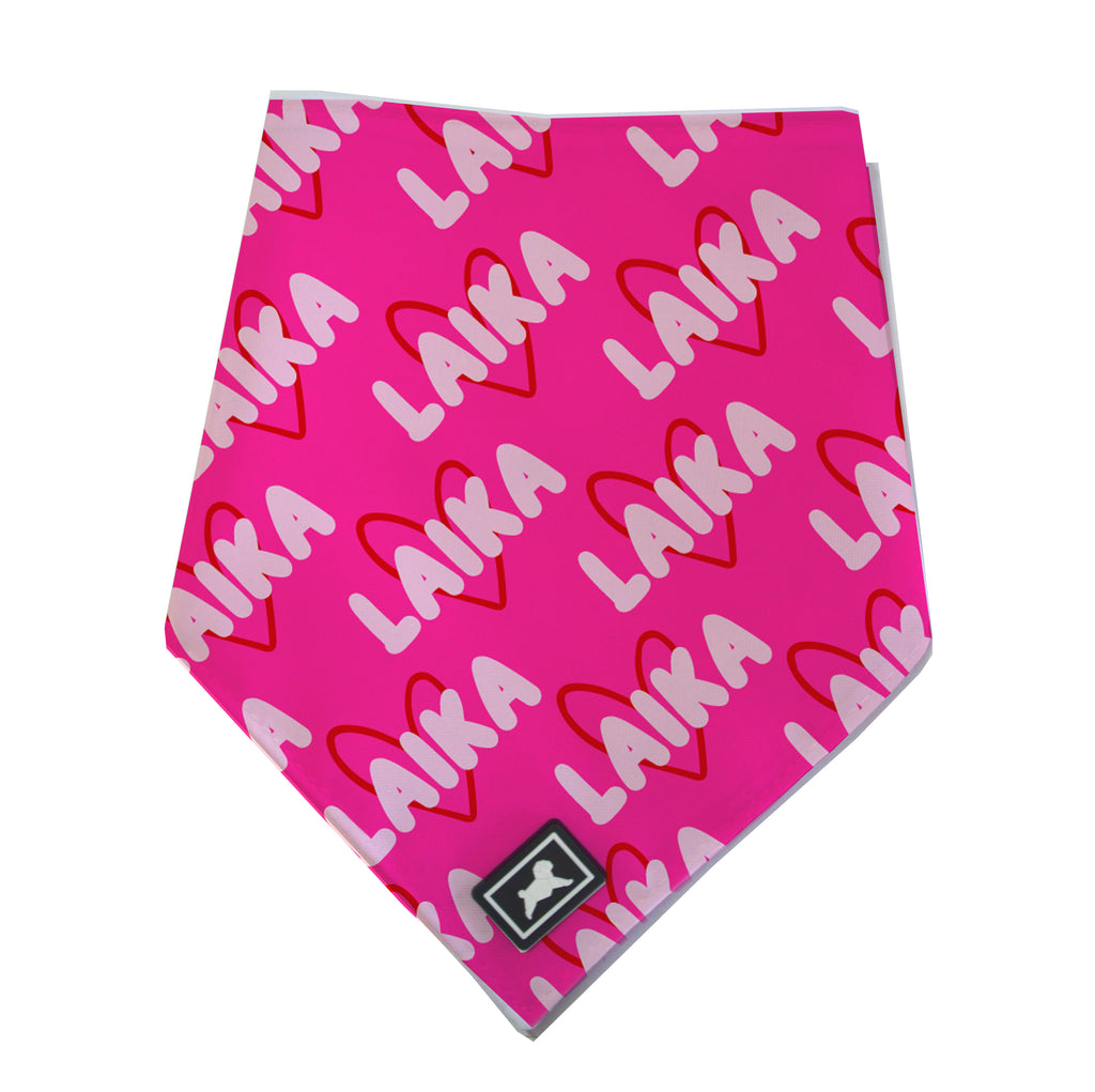 Copia de Bandana Perronalizada "San Valentin Rosa"