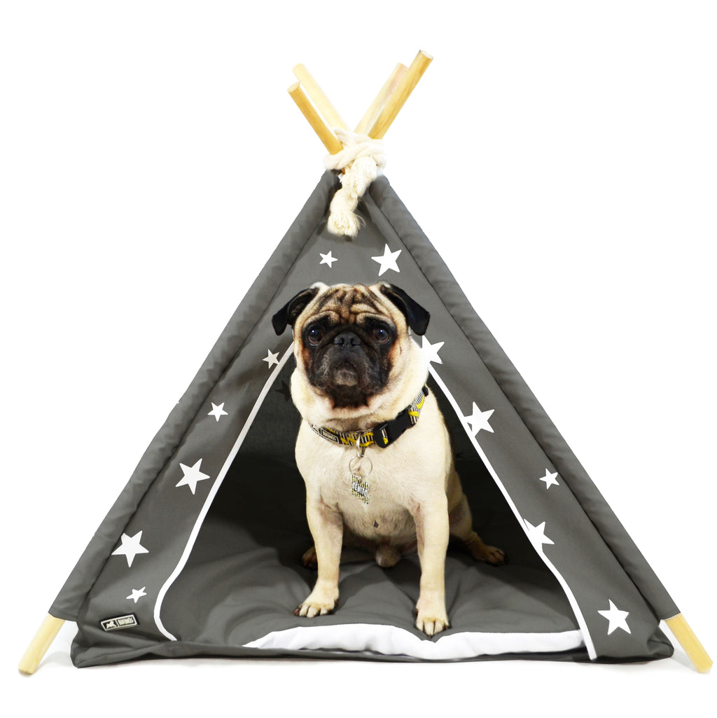 Tipi "Estrellas" Blanco/Gris Medio