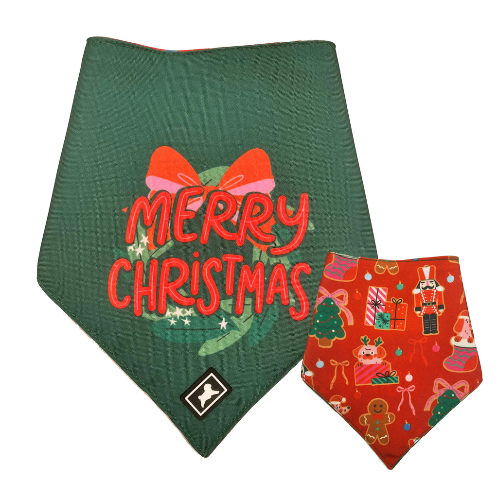 Bandana Reversible "Merry Christmas”