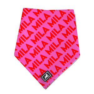 Bandana Perronalizada "Fucsia+Rojo"