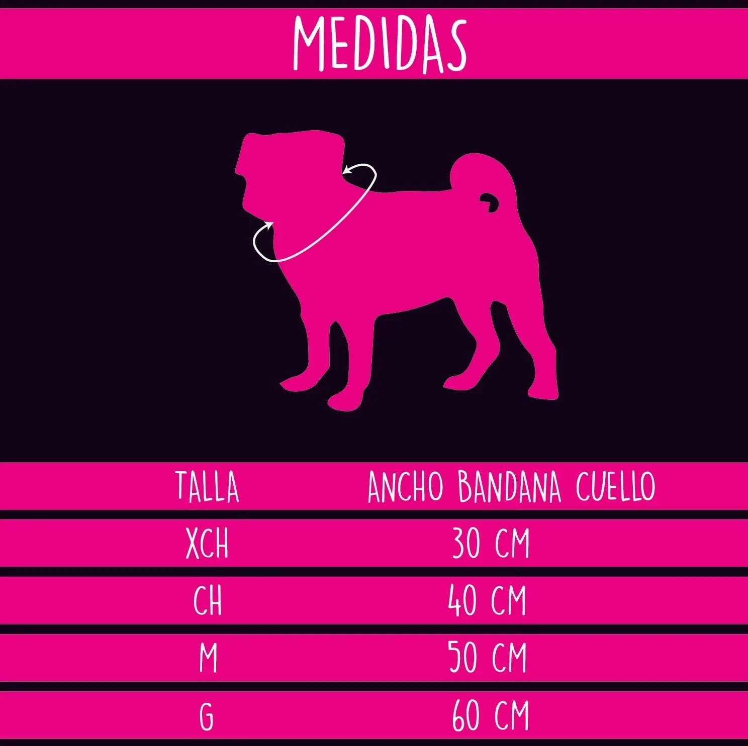 Bandana Perronalizada "Fucsia+Rojo"
