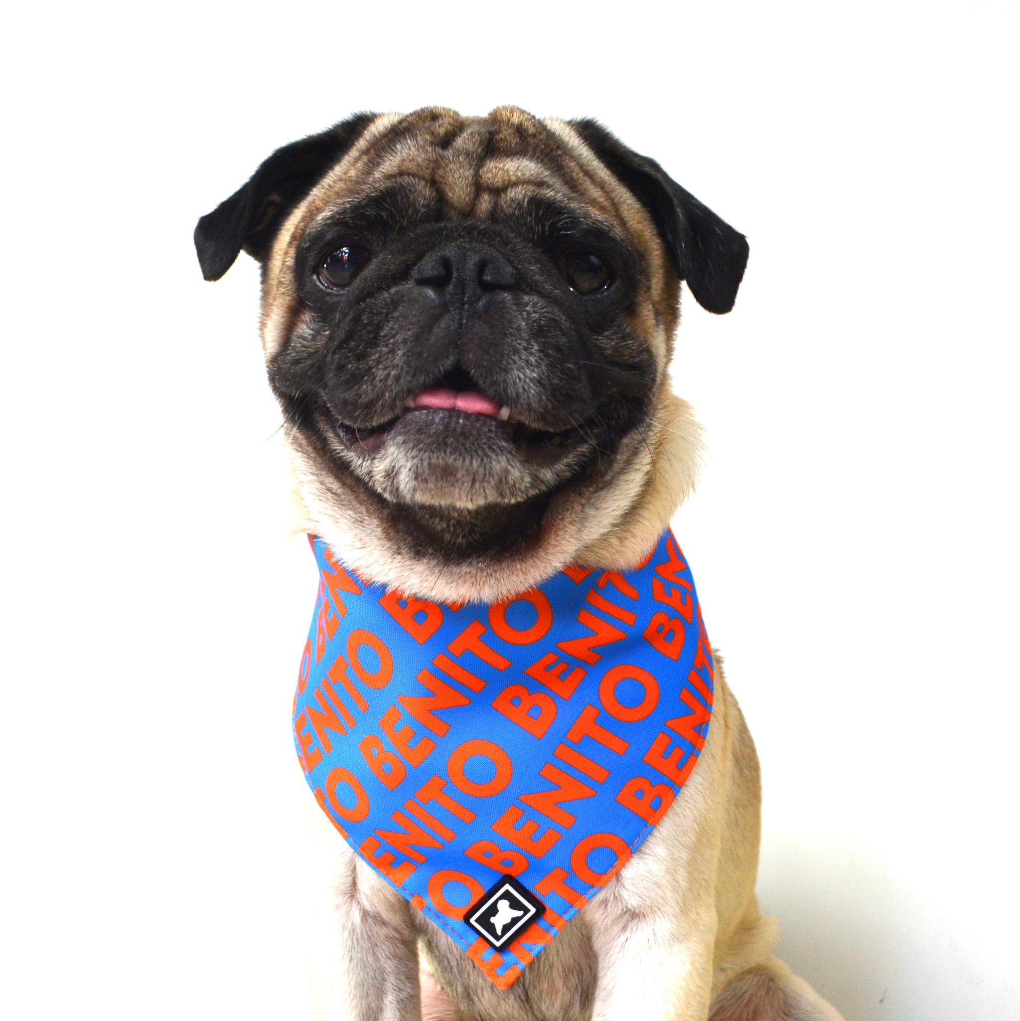 Bandana Perronalizada "Azul+Naranja"