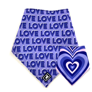 Bandana Reversible "Blue Heartbeat"